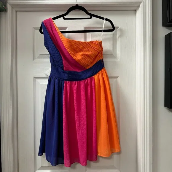 open lace back dress Mermaid Beaded V-Neck Orange Satin Slit Prom Dress main image 1
